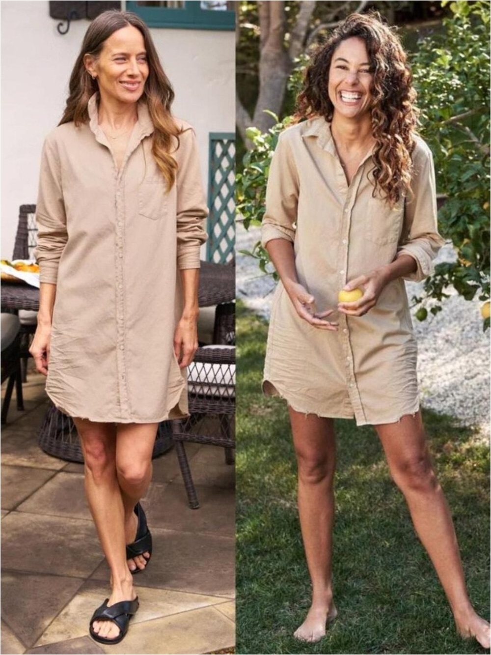 Frank and Eileen tan Mary Shirtdress button down dress